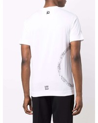 T-shirt à col rond imprimé blanc et noir Givenchy