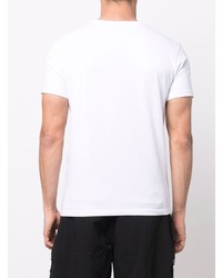 T-shirt à col rond imprimé blanc et noir Emporio Armani