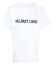 T-shirt à col rond imprimé blanc et noir Helmut Lang