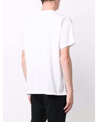 T-shirt à col rond imprimé blanc et noir Amiri