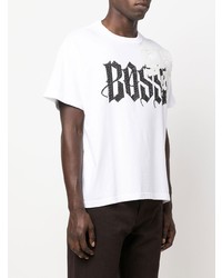 T-shirt à col rond imprimé blanc et noir Bossi Sportswear