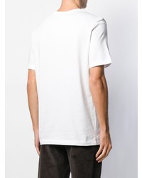 T-shirt à col rond imprimé blanc et noir Salvatore Ferragamo