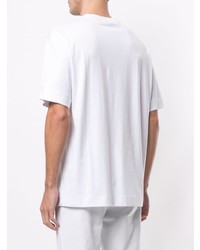 T-shirt à col rond imprimé blanc et noir Emporio Armani