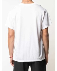 T-shirt à col rond imprimé blanc et noir Amiri