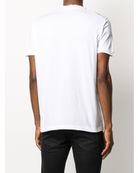 T-shirt à col rond imprimé blanc et noir DSQUARED2