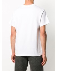 T-shirt à col rond imprimé blanc et noir Levi's