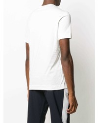 T-shirt à col rond imprimé blanc et noir Emporio Armani