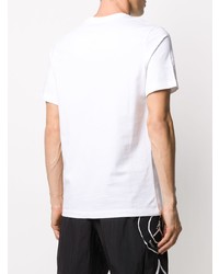 T-shirt à col rond imprimé blanc et noir Nike