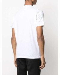 T-shirt à col rond imprimé blanc et noir DSQUARED2