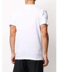 T-shirt à col rond imprimé blanc et noir DSQUARED2