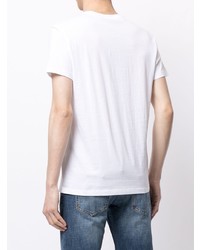 T-shirt à col rond imprimé blanc et noir Emporio Armani