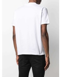 T-shirt à col rond imprimé blanc et noir DSQUARED2