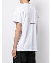 T-shirt à col rond imprimé blanc et noir Izzue