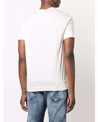 T-shirt à col rond imprimé blanc et noir Emporio Armani