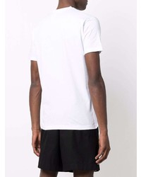 T-shirt à col rond imprimé blanc et noir DSQUARED2