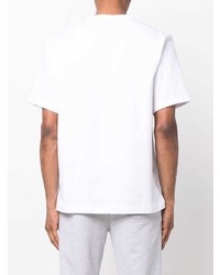 T-shirt à col rond imprimé blanc et noir Helmut Lang