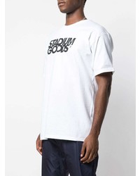 T-shirt à col rond imprimé blanc et noir Stadium Goods