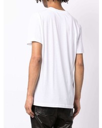T-shirt à col rond imprimé blanc et noir Viktor & Rolf