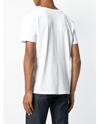 T-shirt à col rond imprimé blanc et noir A.P.C.