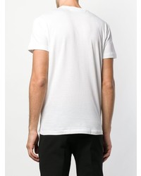 T-shirt à col rond imprimé blanc et noir DSQUARED2