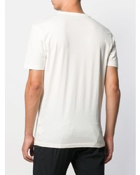 T-shirt à col rond imprimé blanc et noir CP Company