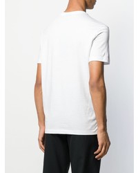 T-shirt à col rond imprimé blanc et noir Emporio Armani