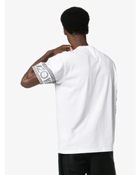 T-shirt à col rond imprimé blanc et noir Kenzo