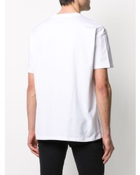 T-shirt à col rond imprimé blanc et noir Givenchy