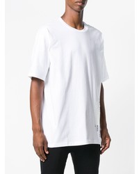 T-shirt à col rond imprimé blanc et noir adidas