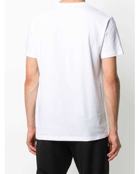 T-shirt à col rond imprimé blanc et noir Alexander McQueen