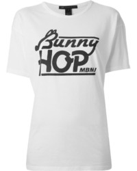 T-shirt à col rond imprimé blanc et noir Marc by Marc Jacobs