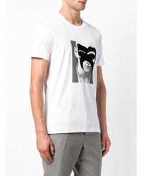 T-shirt à col rond imprimé blanc et noir Diesel Black Gold