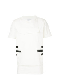 T-shirt à col rond imprimé blanc et noir Matthew Miller