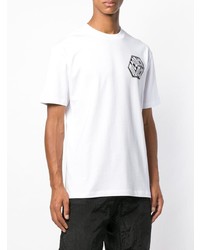 T-shirt à col rond imprimé blanc et noir McQ Alexander McQueen