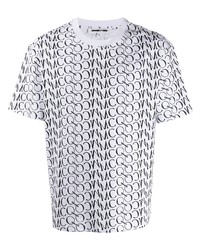 T-shirt à col rond imprimé blanc et noir McQ Swallow