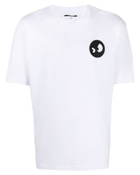 T-shirt à col rond imprimé blanc et noir McQ Swallow