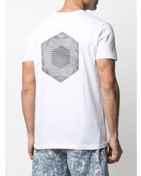 T-shirt à col rond imprimé blanc et noir MOA - Master of Arts