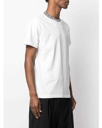 T-shirt à col rond imprimé blanc et noir Ambush