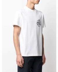 T-shirt à col rond imprimé blanc et noir Soulland