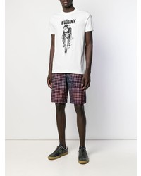 T-shirt à col rond imprimé blanc et noir PS Paul Smith