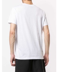 T-shirt à col rond imprimé blanc et noir N°21