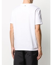 T-shirt à col rond imprimé blanc et noir Valentino