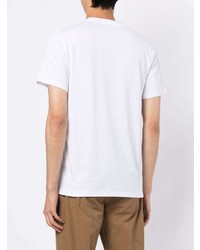 T-shirt à col rond imprimé blanc et noir Norse Projects