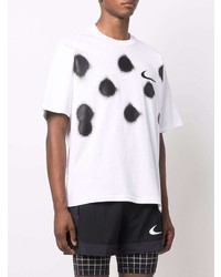 T-shirt à col rond imprimé blanc et noir Nike X Off-White