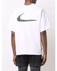 T-shirt à col rond imprimé blanc et noir Nike X Off-White