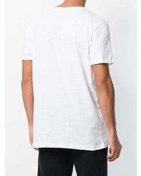 T-shirt à col rond imprimé blanc et noir Les Benjamins