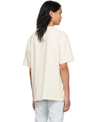 T-shirt à col rond imprimé blanc et noir Heron Preston