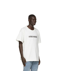 T-shirt à col rond imprimé blanc et noir Vyner Articles