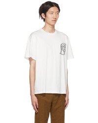 T-shirt à col rond imprimé blanc et noir JW Anderson