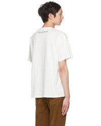 T-shirt à col rond imprimé blanc et noir JW Anderson